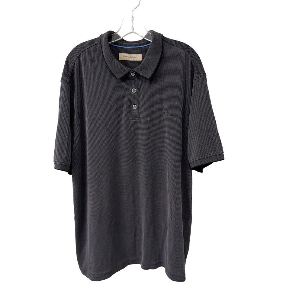 Tommy Bahama Modal Poly Blend All Square Polo Shirt Gray Men’s Size XXL